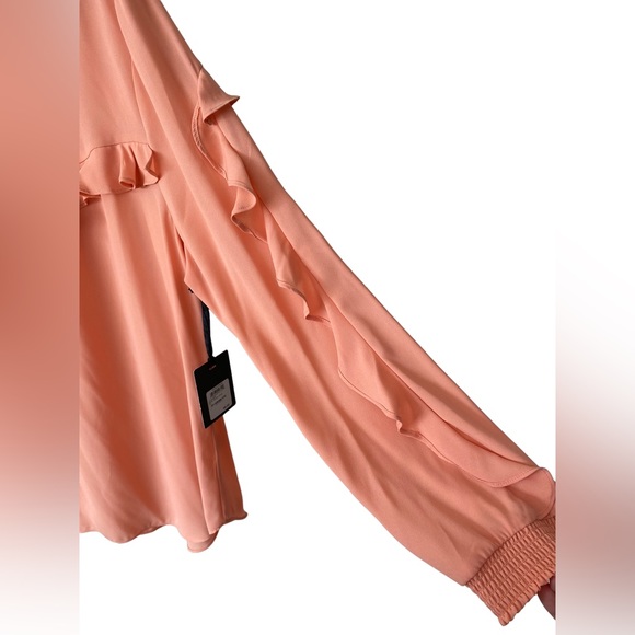 TROUVE Coral sheer ruffle blouse XXL - Picture 4 of 6